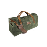 Wax Canvas Weekender Bag in Green