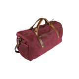Wax Canvas Weekender Bag in Burgundy