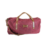 Wax Canvas Weekender Bag in Burgundy