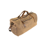Wax Canvas Weekender Bag in Tan