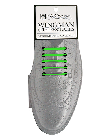 Wingman No Tie Shoelaces - GREEN