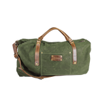 Wax Canvas Weekender Bag in Green