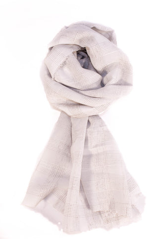 The White Check Scarf