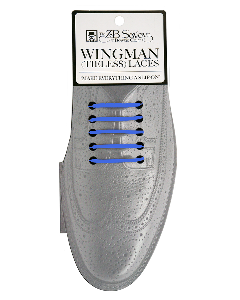 Wingman No Tie Shoelaces BLUE – ZB Savoy - Main Image
